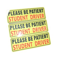3 Pcs Car Signs Student Driver Magnet Please Be Patient Car Bumper Sticker Decal