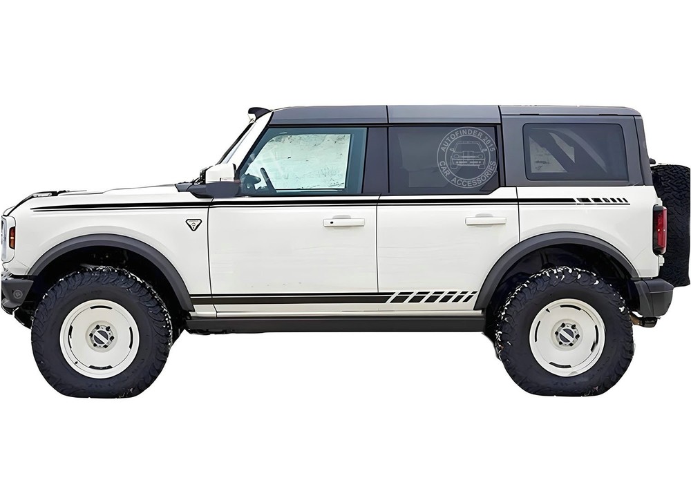 Graphics Car Sticker Decal For Ford Bronco Waist Line And Side Skirt Stripes