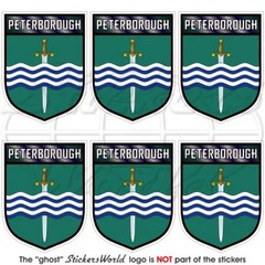 PETERBOROUGH Shield, Ontario Canada 40mm (1.6″) Vinyl Stickers Decals x6