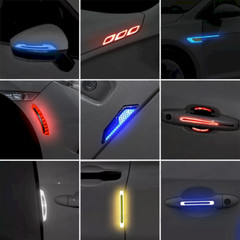 Car Door Handle Bowl Anti Scratch Sticker Protector Cover Accessories Blue-black