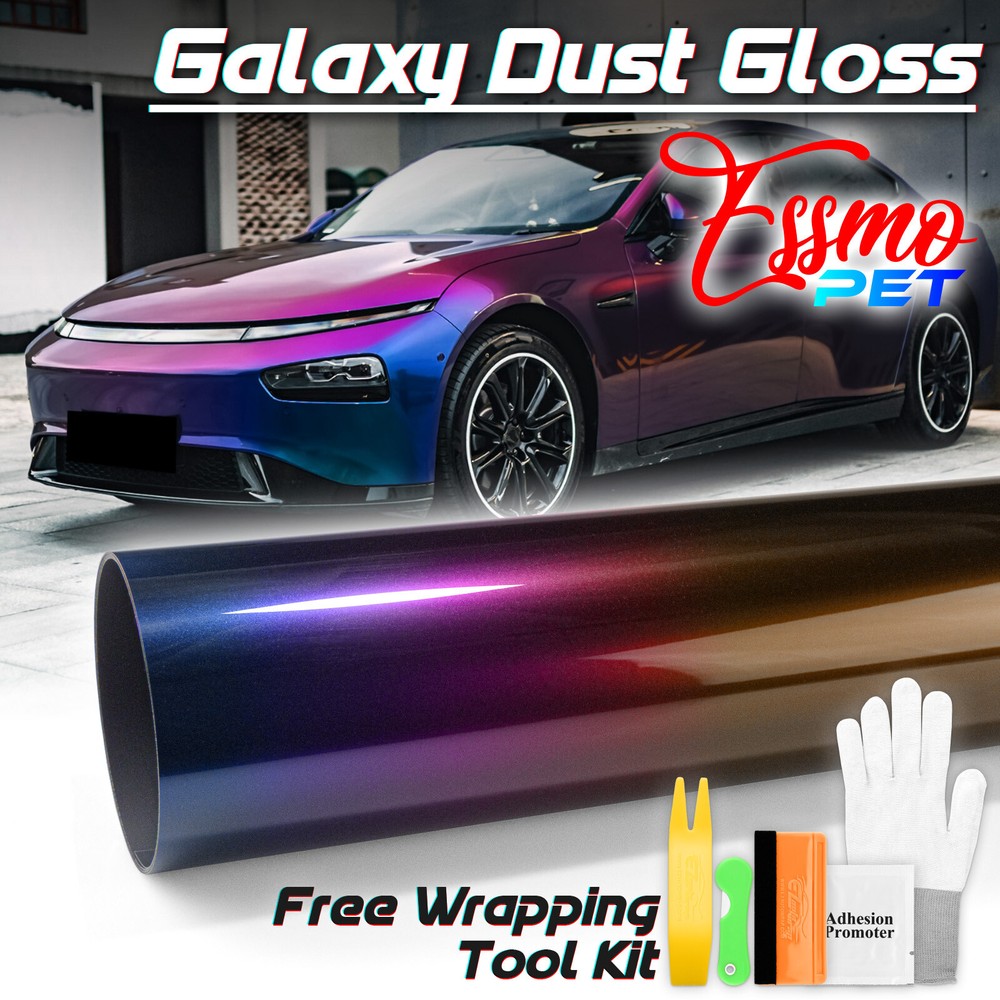 ESSMO PET Galaxy Dust Gloss Roaring Purple Auto Car Vinyl Wrap Decal Sticker