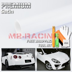 Premium Satin White Matte Flat Vinyl Wrap Sticker Film DIY Decal Bubble Free