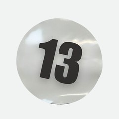 Pair of 12″ Magnetic Race Car Number 13 Circular Magnet
