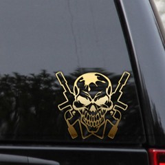 Paintball Guns Skull Vinyl Decal Sticker