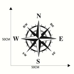 DIY Sticker Navigation Compass Graphics Vinyl Decal For Car Body Hood Trim Black
