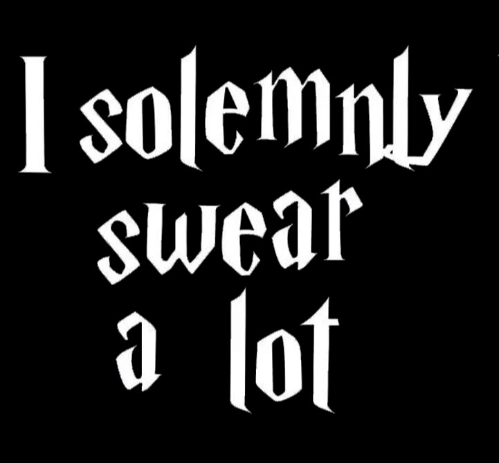 I Solemnly Swear a Lot One 5″ White Vinyl Decal Car Truck Window Laptop Notebook
