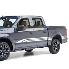 Triple side stripes graphics stickers decals compatible with Ford F150