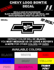 Chevy Bowtie Decal Chevrolet Silverado Mexican Sticker Logo Emblem Sticker