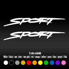8″ Sport Text Font Trunk Bumper Car Window Diecut Vinyl Decal sticker