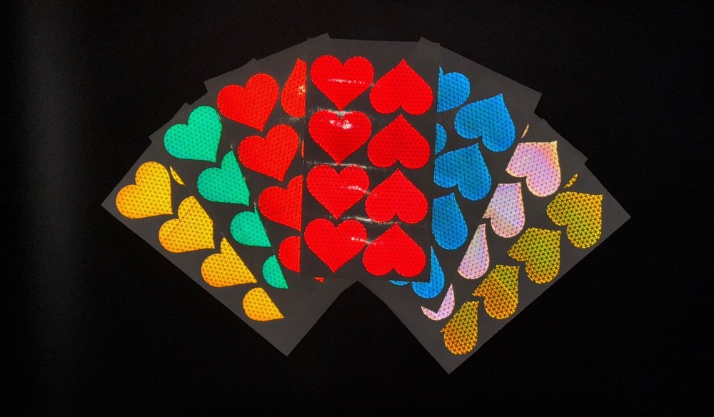8 Reflective 2.5″ Prismatic Triangles Oralite V98 (750+ Candelas) Sticker Decal