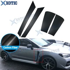 Carbon Fiber Texture Upper Lower Sider Air Flow Fender Decal For WRX STI 2015-up