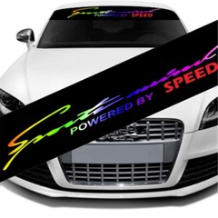 Laser Colorful Reflective Sticker Decal Decor For Car Front Window Windshield
