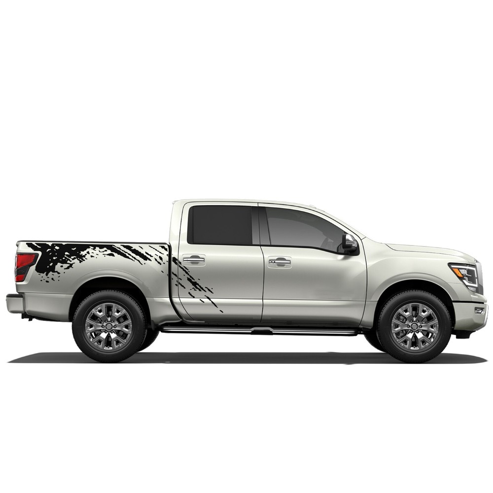 Bed mud splash graphics stickers decal compatible with Nissan Titan