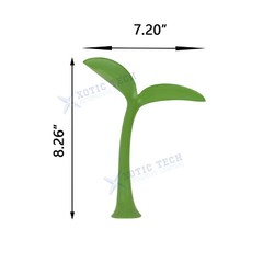 Racing Style Green Sapling Antenna Roof Stickers Decor For Car Front Rear Bumper