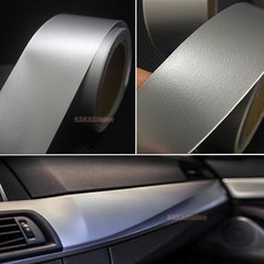 Air Release Silver – Matte Car 3D Leather Grain Texture Vinyl Wrap Sticker AB