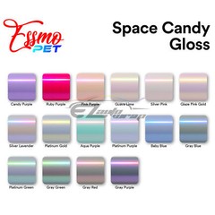 ESSMO PET Space Candy Gloss Gray Red Car Vehicle Vinyl Wrap Decal Sticker