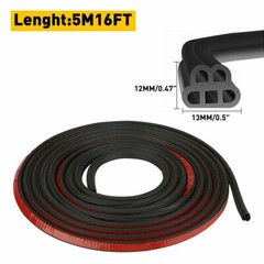 5M L-Shape Auto Car Door Trunk Seal Strip Rubber Weather Strip Edge Accessories