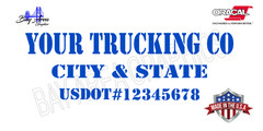 CUSTOM VINYL TRUCK DOOR DECALS SET 2 COMPANY NAME USDOT CITY STATE