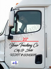 COMMERCIAL VEHICLE CUSTOM DOOR LETTERING DECALS SETX2 WATERPROOF