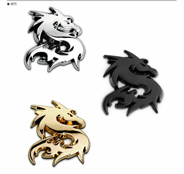 3D Metal Dragon China AutoCar Motorcycle Sticker Emblem Badge Fender Trunk Decal