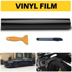 1-10X Gloss Black Car Wrap Vinyl 30cm x 150cm Bubble Free Decal Film w/ Tool Set