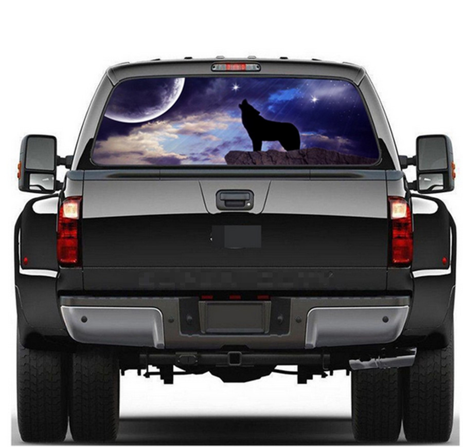 Car Rear Window Windshield Sticker Wolf Graphic Decal Vinyl Trim Auto Decoration
