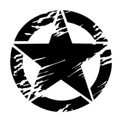 Distressed Army Star Premium Vinyl Decal