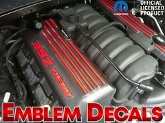 Dodge Challenger 392 Hemi Engine Decal SRT 09 2010 11 12 13 14 15 16 17 18 19