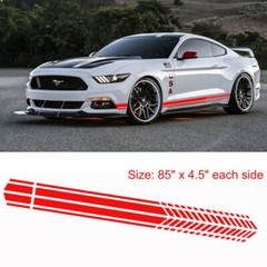 2 Pcs/Set Racing Stripes Decal Vinyl Sticker Graphic Universal Fit Cars & Trucks