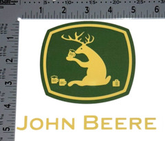 John Beere Deer Sticker, Decal, Logo, Vinyl, Emblem 5x6in (A-6)