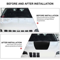 for Jeep Cherokee 2014-2026 Front Engine Hood Decal Trim Sticker PVC Matte Black