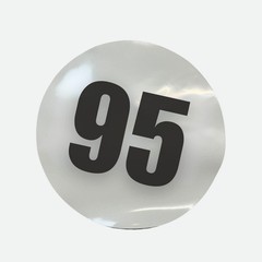 Pair of 12″ Magnetic Race Car Number 95 Circular Magnet
