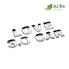 J&J Bro™ Metal Chrome Car Sticker Letter Alphabet Number Emblem 45MM Large Size