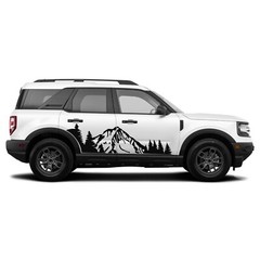 Mountain theme graphics stickers decals compatible with Ford Bronco Sport