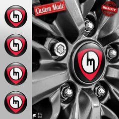 Mazda Decals | 4pcs Set Wheel Cap Stickers | Custom Made Rim Emblems