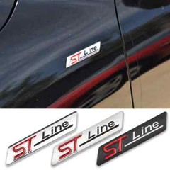 3D Metal ST Line Rear Trunk Badge Emblem Sider Fender Sticker for Ford Stline