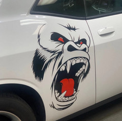 Horror Ape Beast Totem Graphic Sticker Decal Waterproof For Car Side Body Fender