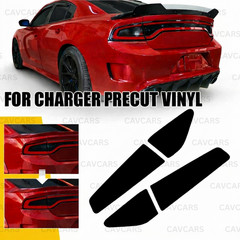 For Charger 2015-2023 Smoke Tail Light Rear PreCut Tint Overlay Vinyl Decals Ppf