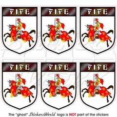 FIFE County Council Shield SCOTLAND Scottish 40mm (1.6″) Stickers Decals x6