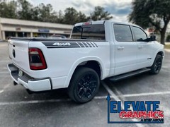 For Ram 1500 Stripes Side Bed Rail 3m Vinyl Graphics Stickers Decals 2009-2024