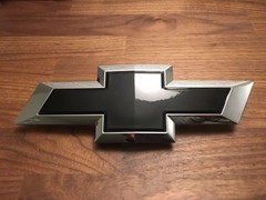 CJ 2 Silverado Gloss Black Universal Chevy Bowtie Sticker Emblem