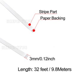 1/8″ 3mm Matte Black & Silver Chrome Pinstriping Pin Stripe Vinyl Decal Sticker