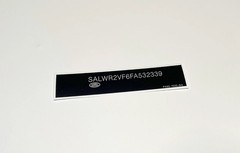 Automobile VIN ID Label Replacement Sticker – Car Identification Decal Set of 4