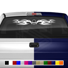 118-02 ALIEN Windshield Decal Window Sticker Vinyl Graphic Design Alien Head Car
