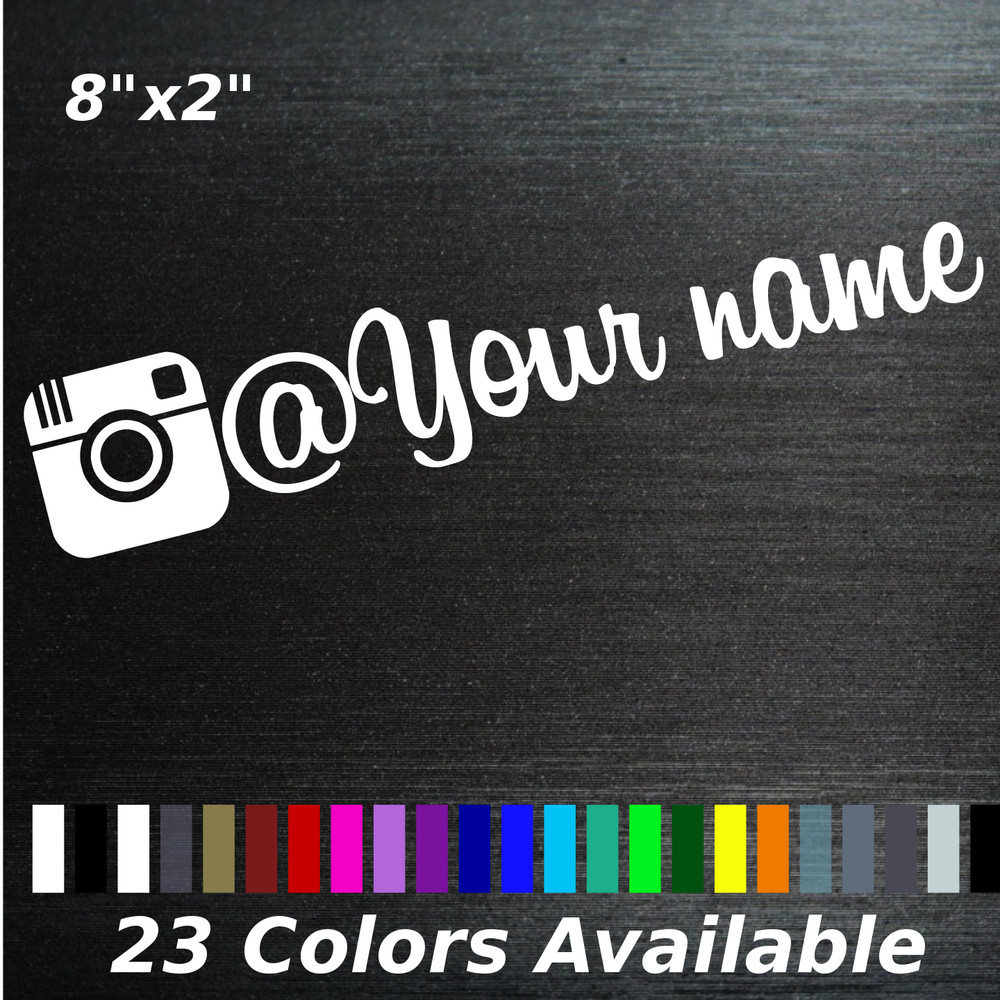 3x Custom Instagram Decals Stickers Fast shipping High quality Outdoor grade Car