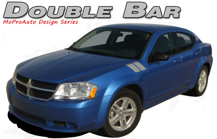 Hash Mark Hood Fender Decals Stripes Vinyl Graphics FOR 2008-2014 Dodge AVENGER