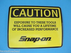 Genuine Official Snap On Tools Logo Decal CAUTION EXPOSURE TO THESE TOOLS – NEW