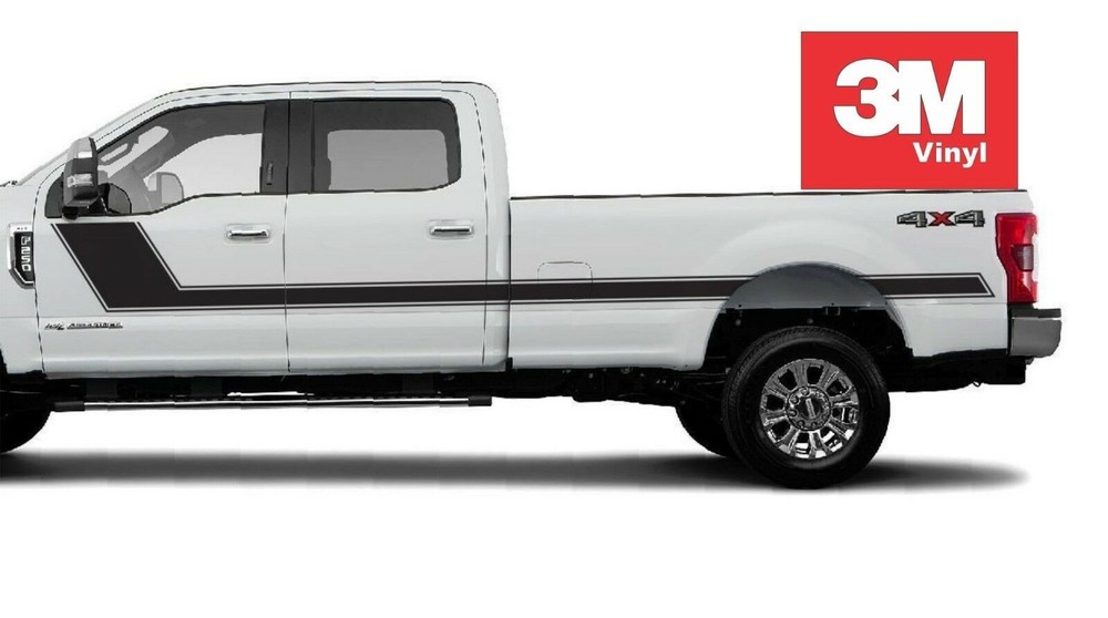 Angled Hockey 3M Vinyl Sticker Graphic Decal 2017 2024 Ford F250 Super Duty Crew