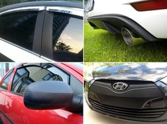 3D Carbon Fiber Wrap Chrome Delete Window Door Trim 4″x30ft – Self-Adhesive, Wat