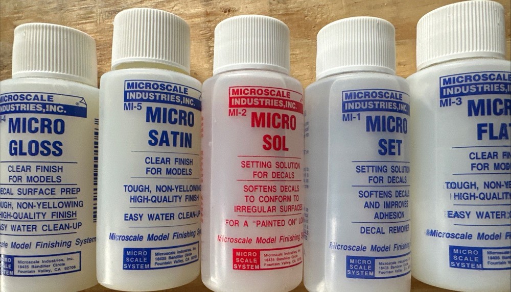 Decal Application Set: Micro Sol 102 + Micro Set 101 & Gloss, Satin, Flat